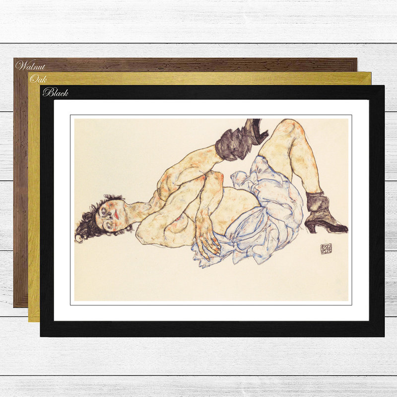 Egon Schiele - Single Picture Frame Print, Black