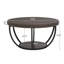 Table basse ronde, table basse circulaire en bois à 2 niveaux de 31,7 po avec tablettes de rangement, table d'appoint moderne pour le salon-876429737