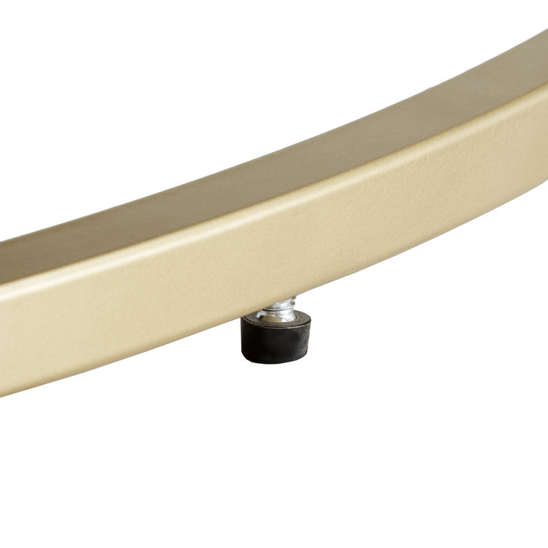 Repose-pieds rond en velours 38 po Simmerman, Velours bleu marine