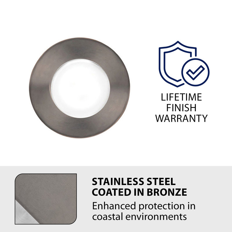 LED Well Light, Stainless Steel/Bronze