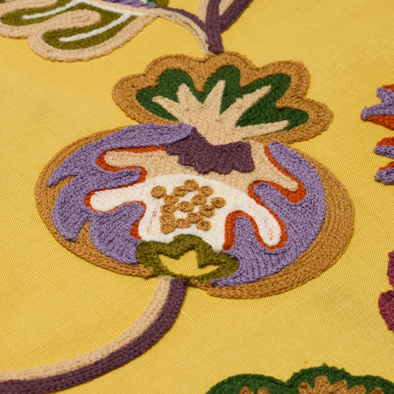 Loulou Embroidery Fabric, Marigold