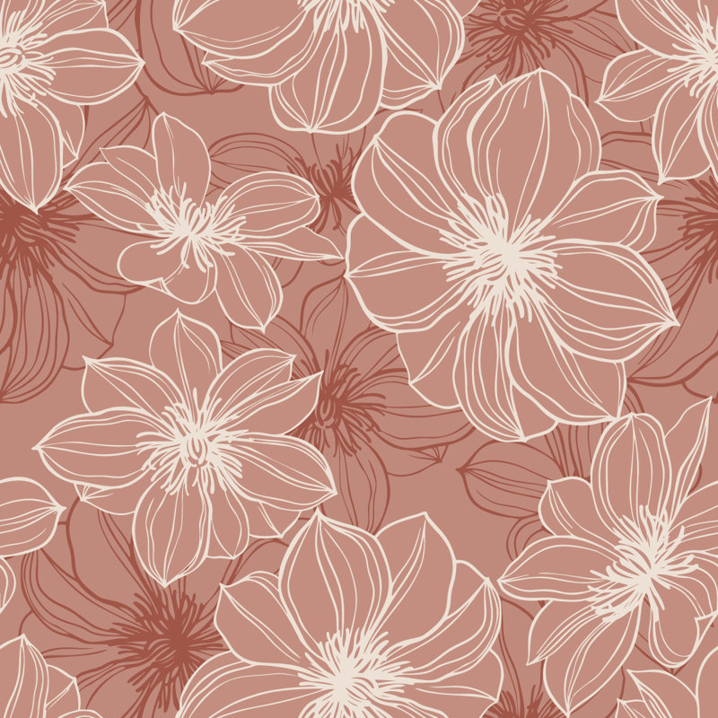 Peel & Stick Floral Wall Mural, 2.08' W x 18.75' L
