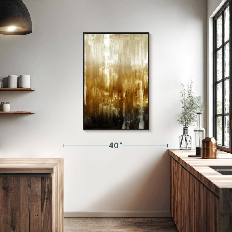 Amber Gradation, Floating Frame Black, 25" X 37"