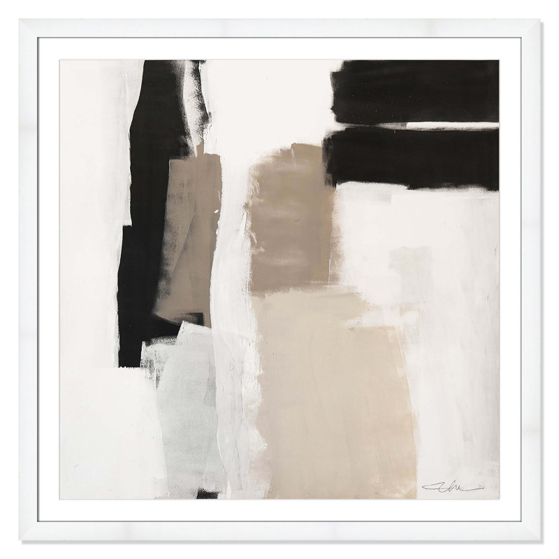 «Earth Scapes II-A» par Casa Fine Arts, H 42,5 po x l 42,5 po x P 1,25 po, Encadrement cubique blanc