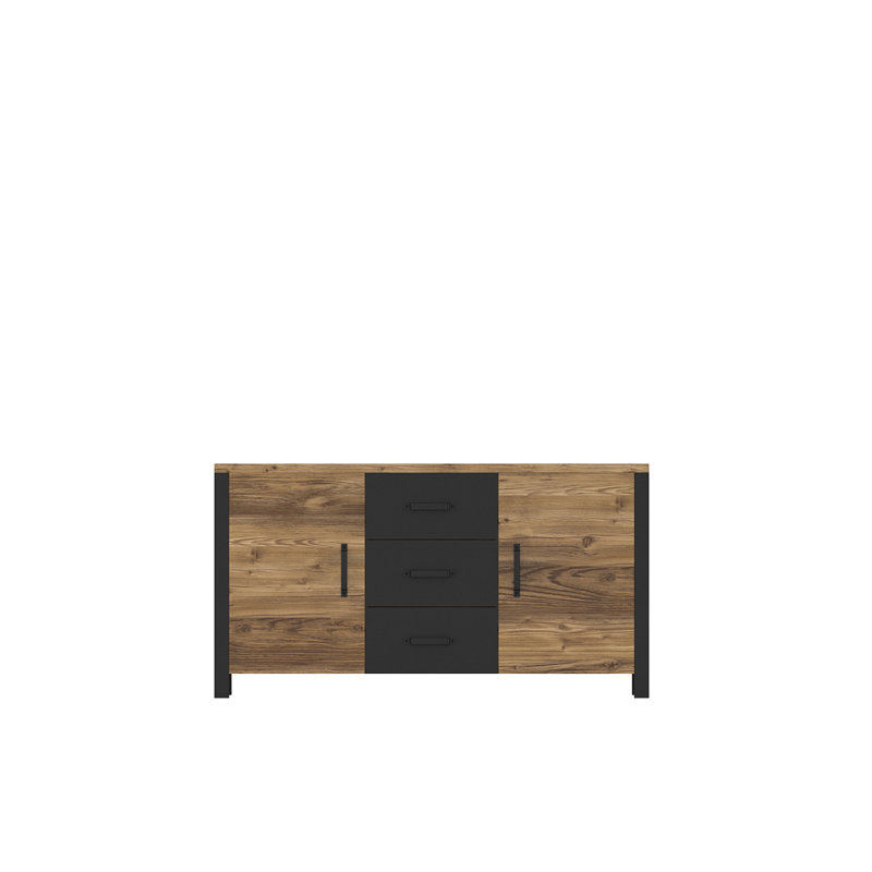 Monango 147cm Sideboard, Appenzeller Spurce/Black Mat