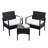 Ivancea 2 - Person Wicker Patio Dining Set with Square Table , Cushions Included-1457826150
