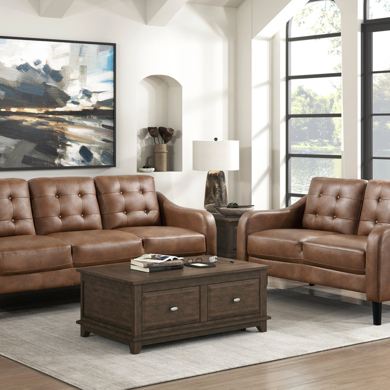 Mobilier de salon décontracté rembourré 1pc, Brun