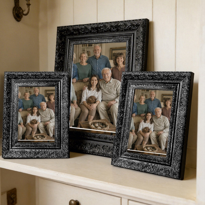Cadre photo noir 1 PC 8 "x 10" avec support de table et crochets muraux, Black, 1, 8" W x 10" H