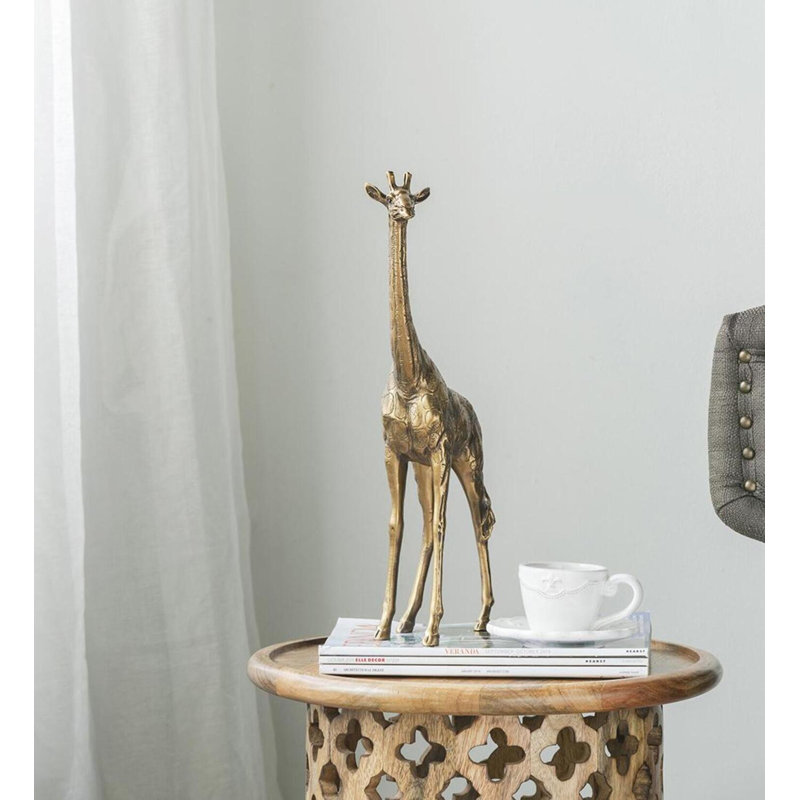 Girafe Wheaton cuivre, H 15,9 po x l 2,8 po x P 8,3 po