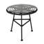 Table d'appoint élégante avec plateau en verre Alize Chic Grey