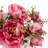 Artificial Peony Flower Arrangement In Glass Vase With Faux Water (fushia)-374193449