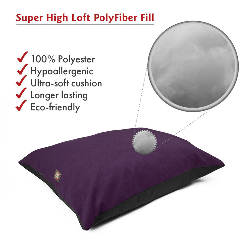 Coussin pour chien Villa Majestic, Mauve, Grand (l 46 po x P 35 po x H 4 po)