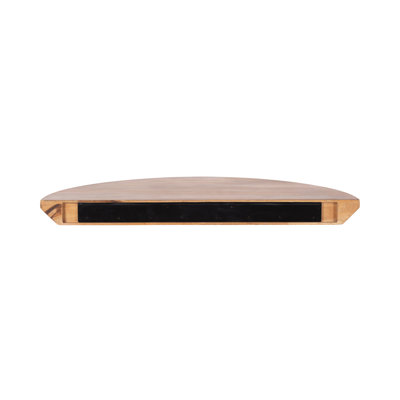 Canvey Half Moon Solid Wood Floating Table Shelf