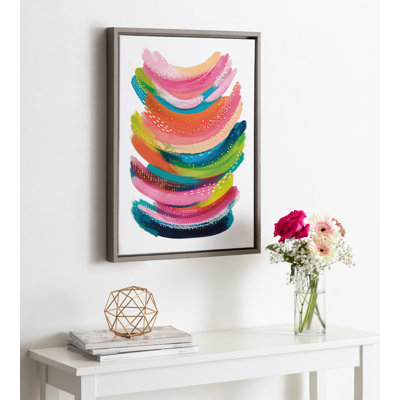 Bright Abstract by Jessi Raulet of Ettavee Framed Canvas Wall Art Print