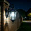 Matte Black 50cm H Solar Powered Outdoor Wall Lantern