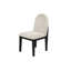 Table de salle à manger de style traditionnel et 6 chaises d'appoint en tissu blanc