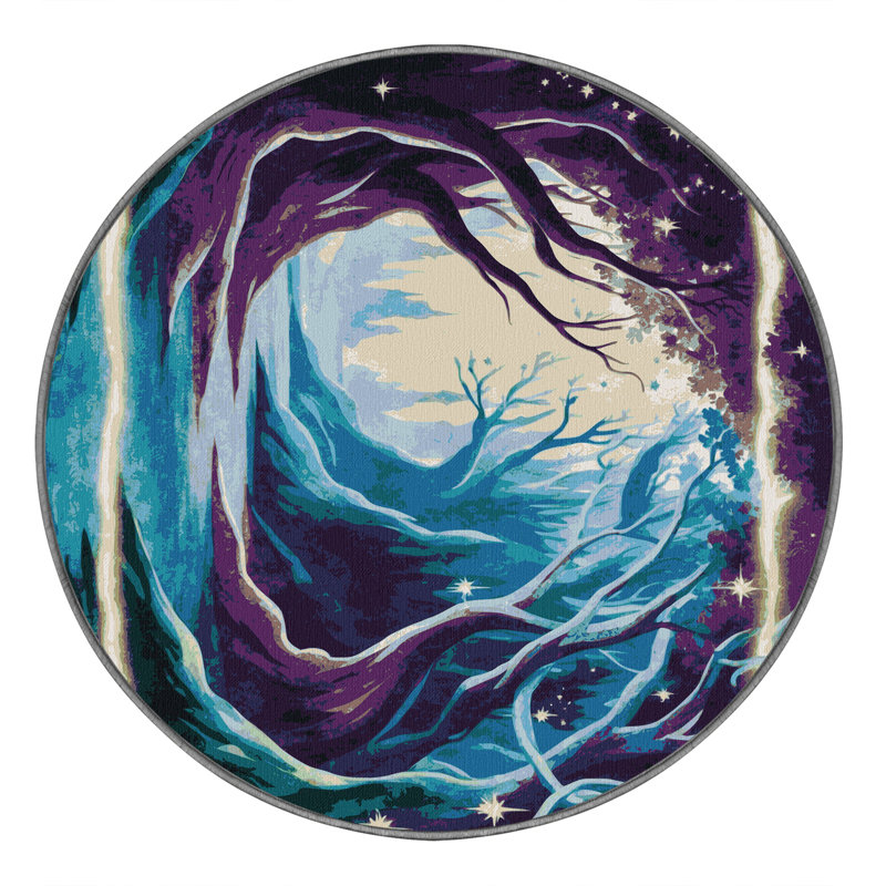 Nightfall Bloom Rug, Round 6'