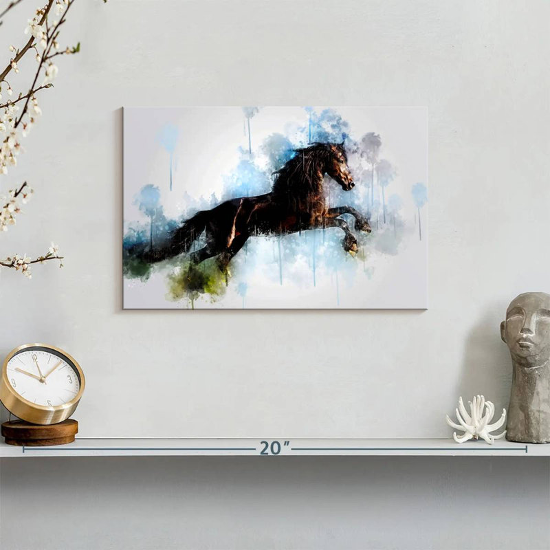 Horse Running, 8" H x 12" W