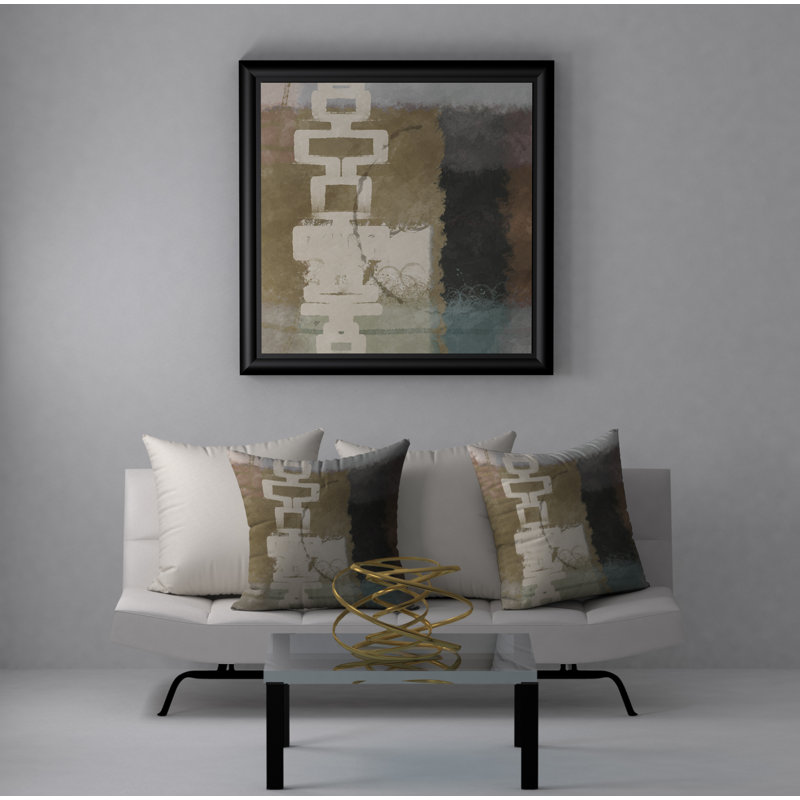Abstract Reversible Throw Pillow, 24" x 24"