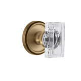 Grandeur Concealed Screw Mechanism Rectangular Knob with Circle Rosette