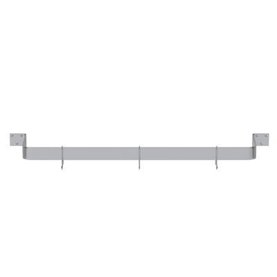 36 in. Wall-Mounted Stainless Steel Single-Line Pot Rack