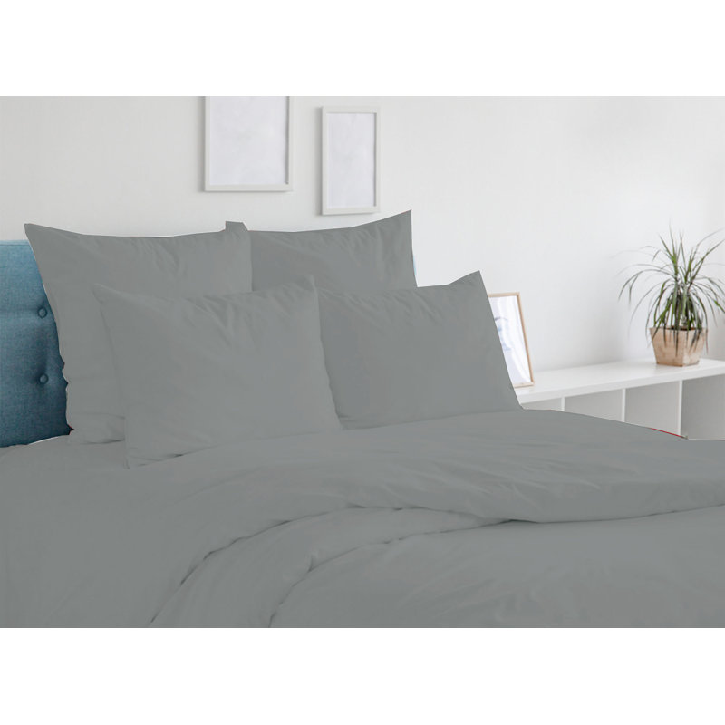 Jaree 6-Piece Rayon Hotel Sheet Set, California King, Light Gray