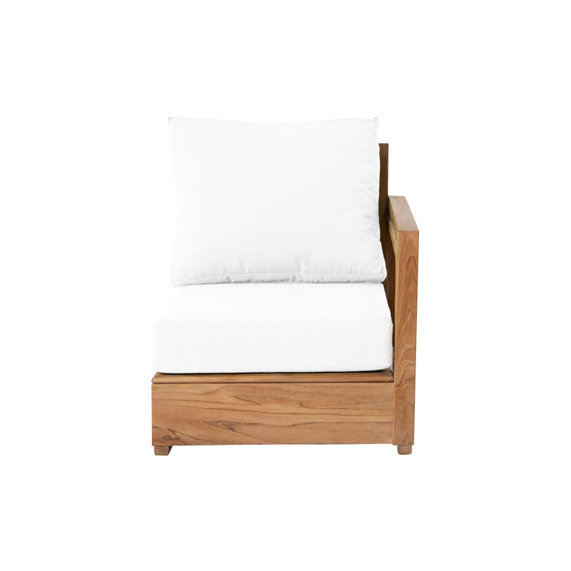 Chatsworth  Outdoor Teak One Arm Lounge Chair, White