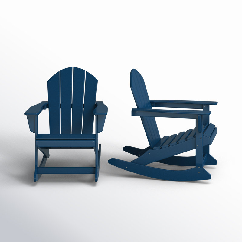 Laguna Rocking Adirondack Chair, Navy Blue