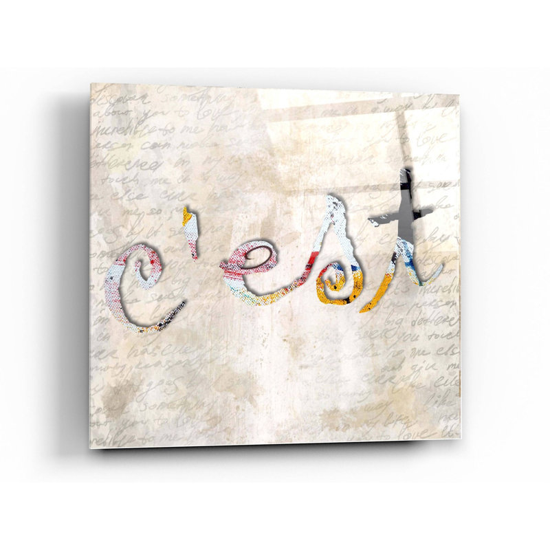 Ophelia & Co. «C'est» par Karen Smith, art mural en verre acrylique, H 24 po x l 24 po