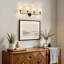 Luminaire de salle de bain à intensité variable 4 lumières 35 "avec abat-jour en lin-129914345-133144552-133144556