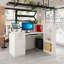 Jodanna L-Shaped Synthetic Laminate Reception Desk