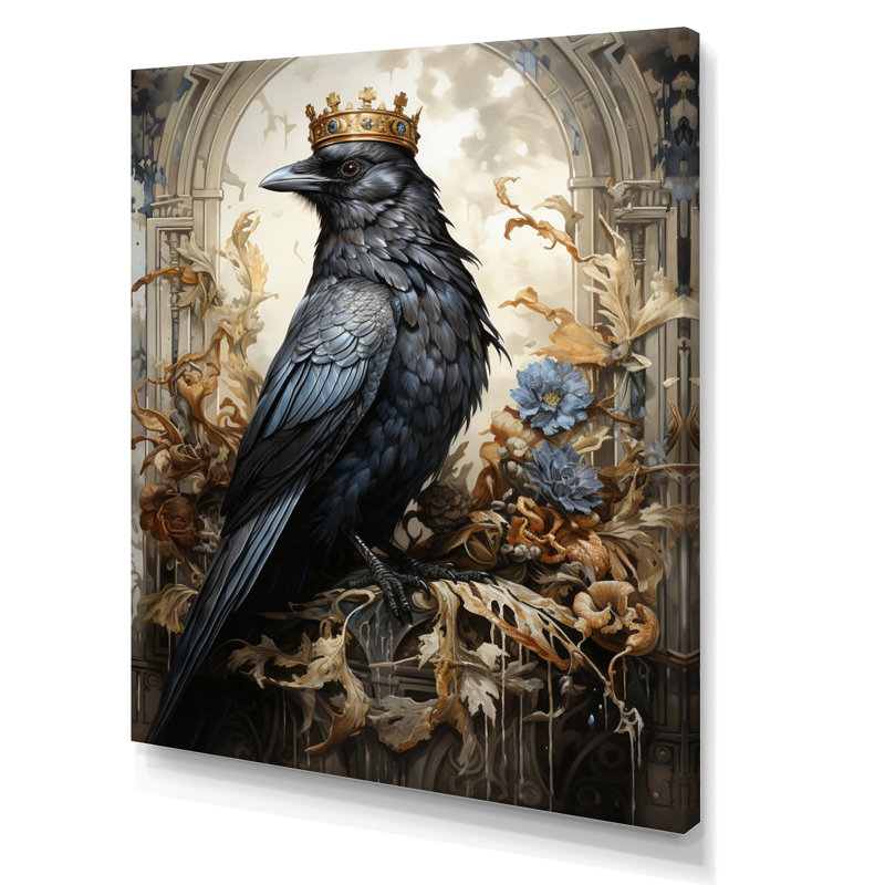 Ashonti Crow Majestic I, impression sur toile, H 40 po x l 30 po x P 1,5 po, Toile tendue