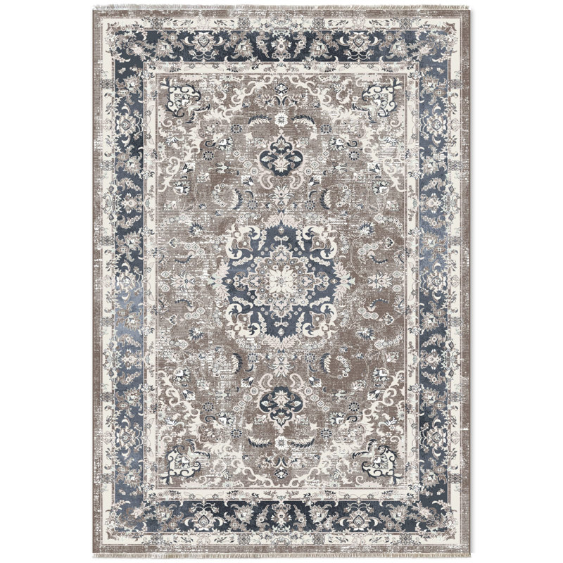 Tapis Mercedita avec envers antidérapant, Tapis de couloir 4 pi x 8 pi 3 po