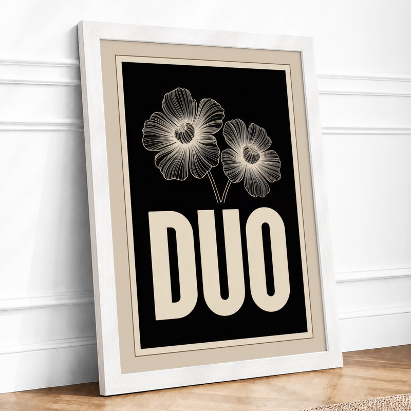 Duo Modern - Framed Print, A4 - 29.7 x 21.0 cm, White