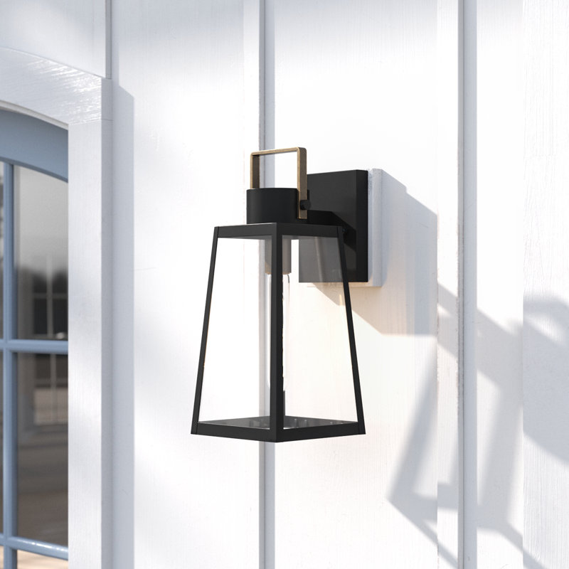 Kiwa Wall Light, 15.2" H x 7" W x 8.5" D, Black