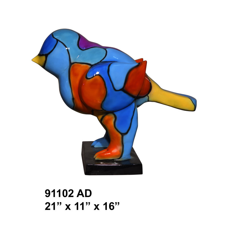 Oiseau moderne sur pied en marbre