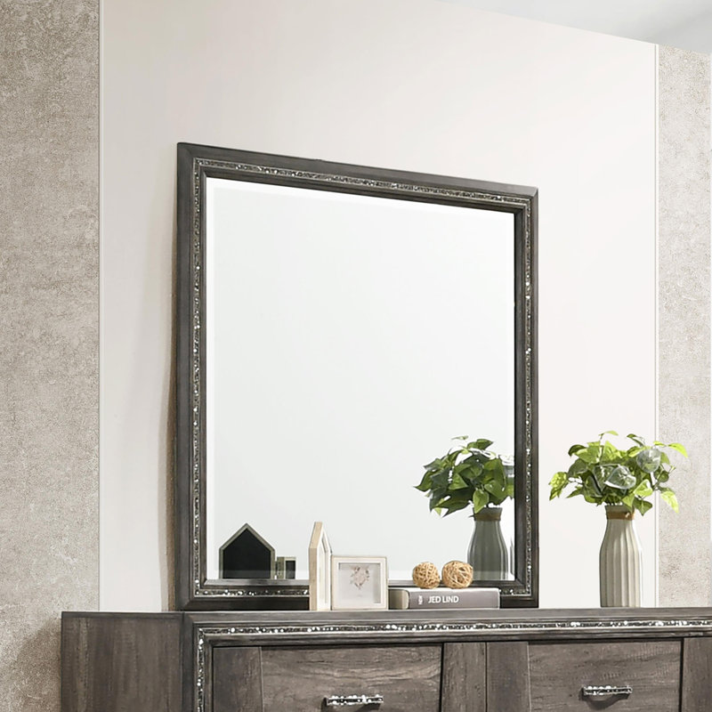 Timeless Elegance - Miroir de commode gris Finnis