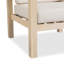 Chaise longue de patio en bois massif avec coussins au fini brossé