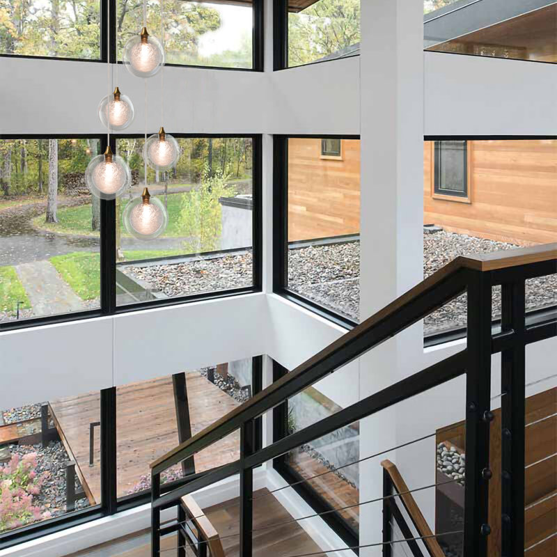 Reflection Twigs 5 - Light Pendant, Clear/Silver, 120" H x 12" W x 12" D, Brass