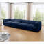 Canapé modulaire, 4 places modulaire avec rangement et amp; Dossier cylindrique pour le salon | Bleu marine | Chenille-737160667