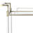 Cirro Antique Mirror & Wire Brass Finish Serving Cart