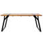 Table de salle à manger en bois avec une ambiance industrielle moderne, P 34,72 po x H 29,08 po, surface à lattes, largeur 70,34 po, lambris