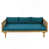 Coussin bleu sarcelle / structure naturelle sélectionné