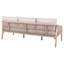 Garden Sofa with Table 3 Seater SUMBA Acacia Wood Light Brown