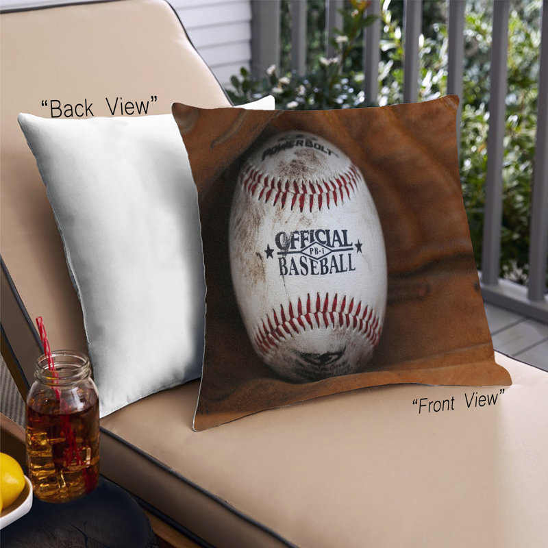 Coussin Sports Baseball 1, Microsuède