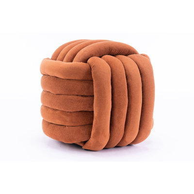 Tabouret orange confortable - conception moderne en chenille pour le salon et la chambre à coucher. L 19,29 po x l 17,67 po, 14,96 lb Matériau, rembourrage en mousse, structure en bois, capacité de charge de 250 lb, aucun assemblage requis