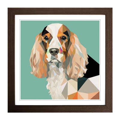 Cocker Spaniel Bauhaus - Framed Print