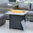 Abrie Round Steel Propane Smokeless Fire Pit Table with Lid