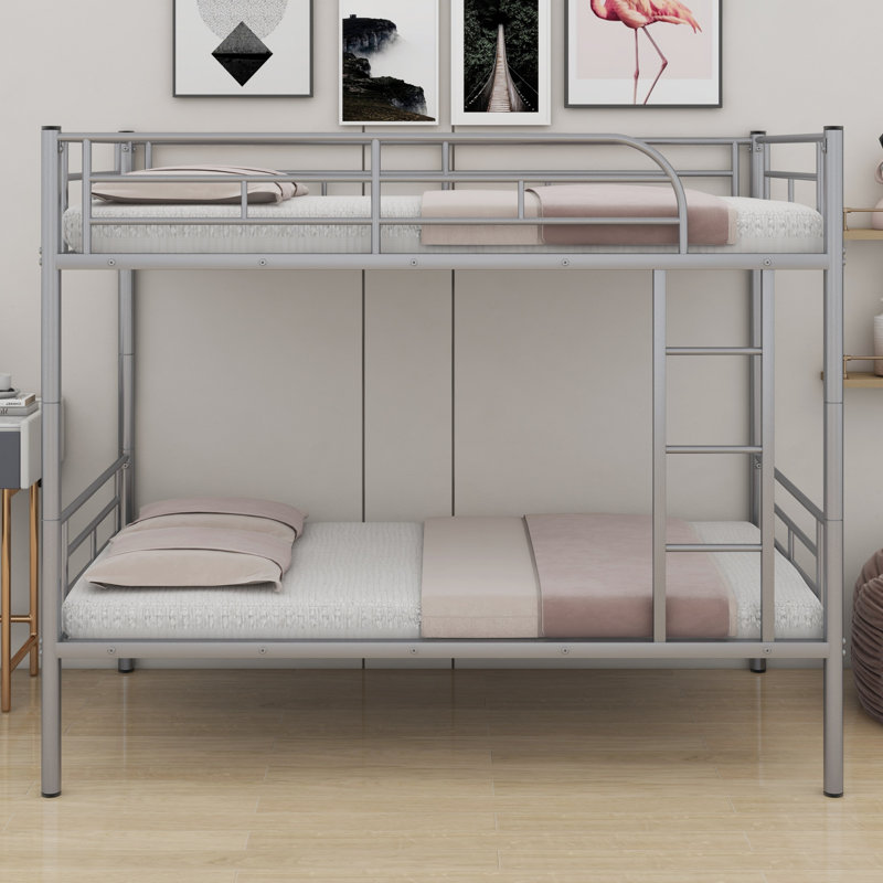 Metal Bunk Bed, Silver