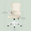 Ergonomic Office Chair, Mesh Swivel Desk Chair With Lumbar Support, Rocking Function, Flip-Up Armrests, For Office, Bedroom, Cappuccino Beige And Cloud White OBN042LH03